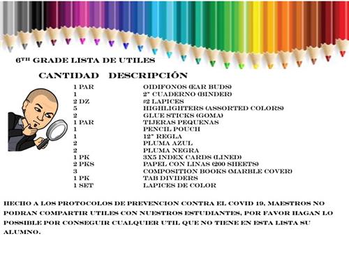 supply list